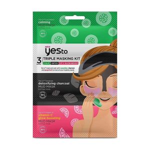 Yes To Charcoal, Cucumber & Grapefruit Triple Masking Kit, 0.6 fl oz (3 Pack)"