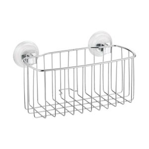 InterDesign Power Lock Shower Basket 3-5/16 in. H x 9-3/16 in. W x 5-5/16 in. L Silver Stainless Steel