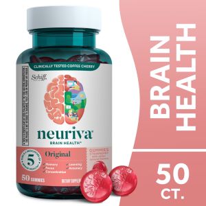 Neuriva Original Brain Health Supplement, Support for Memory and Focus, Strawberry, 50ct Gummies"