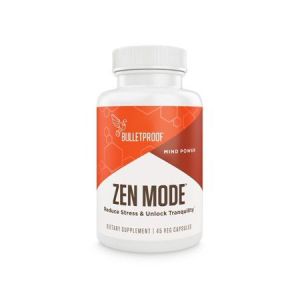 Zen Mode, 45 Capsules, with Vitamin B6, Magnesium, L-Theanine, 5-HTP, GABA, Holy Basil & Ashwagandha, Bulletproof Supplement for Stress & Anxiety Support, Boosts Serotonin for Calm Mood & Relaxation"