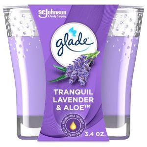 Glade 1 Wick Candle Tranquil Lavender & Aloe - 3.4 Oz