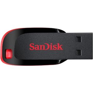 16gb Usb 2 0 Sandisk Cruzer Blade Flash Memory Drive Thumb Stick Black Red