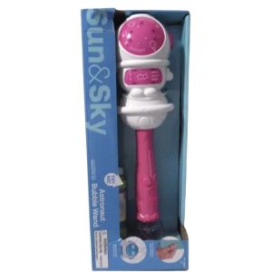 Sun & Sky Light Up Astronaut Bubble Blower Wand, 12.5 Inch Colors May Vary"