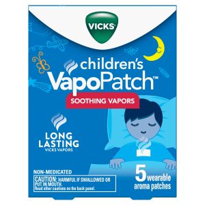 Vicks VapoPatch with Long Lasting Soothing Vicks Vapors for Children Ages 6+, 5 Count"