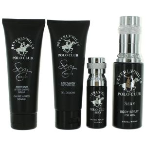 BHPC Sexy by Beverly Hills Polo Club 4 Piece Gift Set men With Body Spray