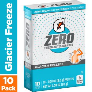 Gatorade G Zero Sugar Glacier Freeze, Powdered Thirst Quencher Drink Mix, 0.10 oz"