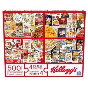 Kellogg’s 4 Puzzles 500 Pieces Form Mega Puzzle for Kids and Adults