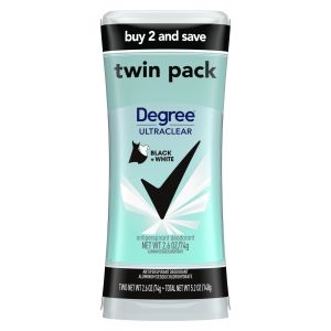 Degree Ultra Clear Long Lasting Women's Antiperspirant Deodorant Stick Twin Pack, Fresh, 2.6 oz"