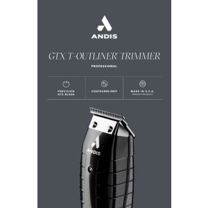 Andis Professional GTX T-Outliner T-Blade Hair Trimmer 04785 Black GTO Barber