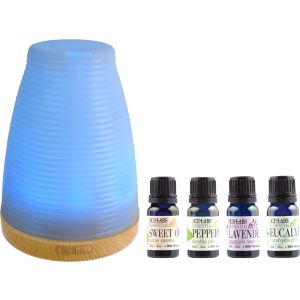 Ice Labs Essential Oils Diffuser with 4 Oil, Ultrasonic Aroma Diffuser"