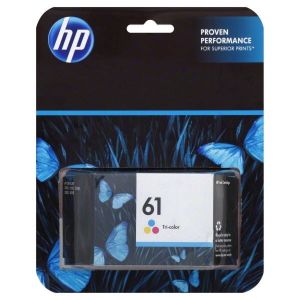 HP 61 Tri-color Original Ink Cartridge, CH562WN#140"