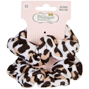 Vintage Cosmetic Company 2 Pc. Leopard Scrunchie Set Multi patt