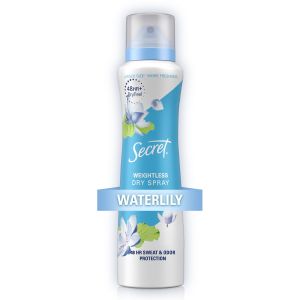 Secret Dry Spray Antiperspirant Deodorant, Waterlily and Argan Oil, 4.1 oz"