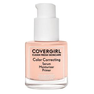 COVERGIRL Clean Fresh Color Correcting Primer + Serum and Moisturizer, Total Brightener, Light 1.0 fl oz"