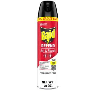 Raid Defend Indoor Ant and Roach Killer Spray Value Size, 20 oz"