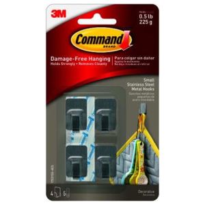 Command 17031SS-4ES Hooks, Stainless Steel"