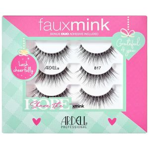 Ardell Faux Mink 817 Strip Lashes Holiday 3-pair Gift Set, 1 pack"