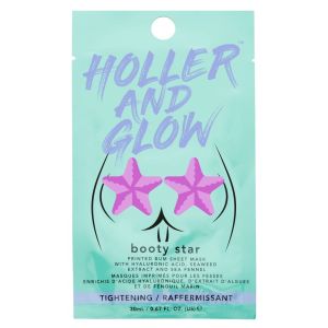 Holler and Glow Booty Star Printed Bum Sheet Mask - 0.67 Fl Oz