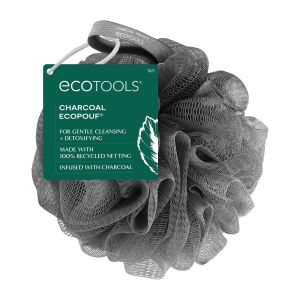 EcoTools Charcoal Bath Sponge, Black Loofah for Body Cleansing & Exfoliating, for Adults, 1 Count"