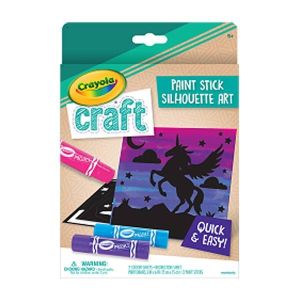 Crayola Unicorn Paint Stick Silhouette Art