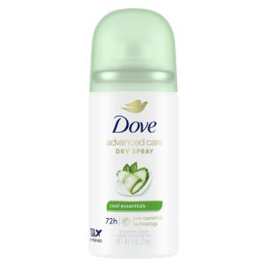 Dove Advanced Care Travel Size Antiperspirant Deodorant Dry Spray Cool Essentials Pro Ceramide Technology, 1 oz"