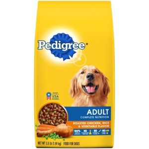 Pedigree Complete Nutrition Roasted Chicken Rice & Vegetable Flavor Kibble Adult Dry Dog Food, 3.5 Lbs.