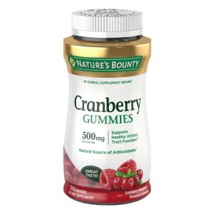 Nature’s Bounty Cranberry Gummies, 500 mg, Cran-Raspberry Flavor, 150 Ct"