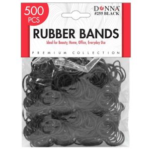 DONNA 500PCS ELASTIC BANDS FOR WOMEN RUBBER BANDS HAIR BANDS FOR KID HAIR, HAIR TIES FOR WOMEN BLACK"