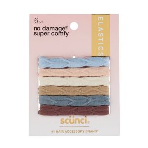 Scunci Hoisery Ponytailer Hair Ties - 6pk