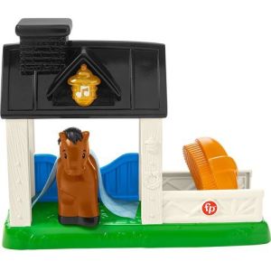 Fisher-Price Little People Stable Toddler Playset with Horse Figure Light & Sounds 4 Pieces