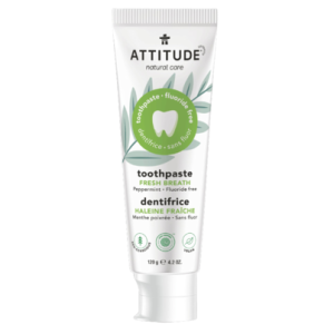 ATTITUDE Toothpaste Fresh Breath Fluoride Free Peppermint