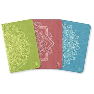 Pocket-sized Gratitude Journals - Mandala Set (Manage Stress & Anxiety, Mental Health Support, Self-Care Checklist, Prompts, 3.5" X 5.5", 36 Pages)