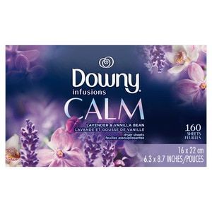 Downy Infusions Fabric Softener Dryer Sheets, Calm