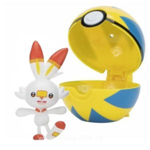 Pokemon Clip 'N' Go Scorbunny and Quickball