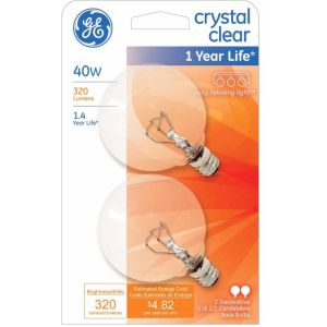 General Electric Crystal Clear 40w Decorative Globe Lightbulbs | CVS