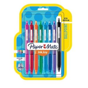 InkJoy 300 RT Retractable Ballpoint Pen, 1mm, Assorted, 8/Pack