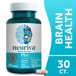 Neuriva Plus Brain Health Supplement, Vitamins B12 & B6, Support for Memory and Focus, 30ct Capsules"