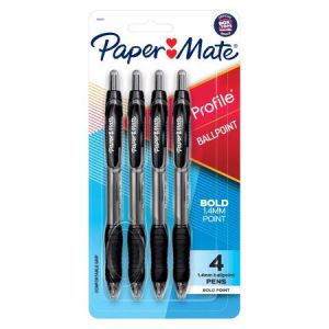 Paper Mate Ball Point Pens, Black Ink, 4 Ct | CVS