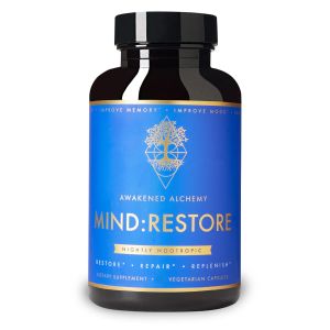 Awakened Alchemy Mind: Restore Nightly Nootropic, 24 Vegetarian Capsules *EN"