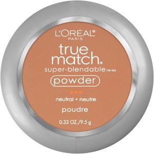 L'Oreal Paris True Match Super Blendable Oil Free Makeup Powder, Classic Tan, 0.33 oz"