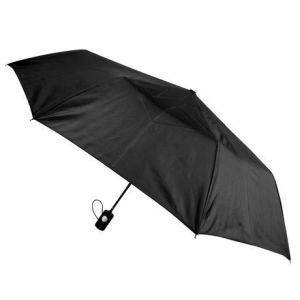 Weather Station Automatic Open Super Mini Umbrella Full 42" Arc Black Adults'