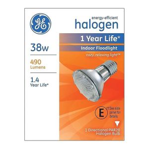 GE Lighting 69163 38-watt 490-Lumen Energy-Efficient Halogen Floodlight Bulb with Medium Base