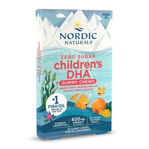 Nordic Naturals Children's DHA Gummies, 600 Mg, EPA & DHA , Non-GMO, 30 Ct"