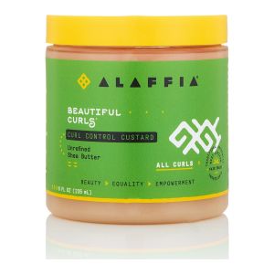 Alaffia Beautiful Curls Frizz Control & Shine Enhancing Hair Styling Custard with Shea Butter, 8 fl oz"