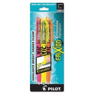 Pilot FriXion Light Erasable Highlighters, Chisel Tip, Assorted Ink, 3 Count (46507)"