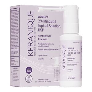 Keranique Women's 2% Minoxidil Solution for Hair Regrowth, 1 Month Supply"