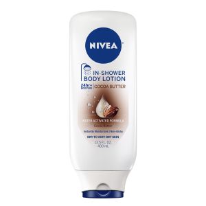 NIVEA Cocoa Butter In Shower Lotion, 13.5 Fl Oz Bottle"