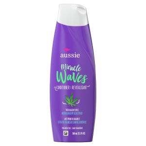 Aussie Miracle Waves Anti-Frizz Hemp Paraben-Free Conditioner, 12.1 fl oz"