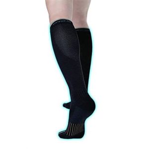 Copper Fit Unisex-Adult's 2.0 Easy-Off Knee High, Black, Size Large / X-Large"