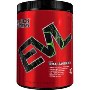 BCAA Lean Energy - Evlution Nutrition BCAA Powder 30 Servings Cherry Limeade Flavor - EVL Natural BCAA Amino Acid Pre Workout Fat Burner Supplement - Performance & Muscle Recovery